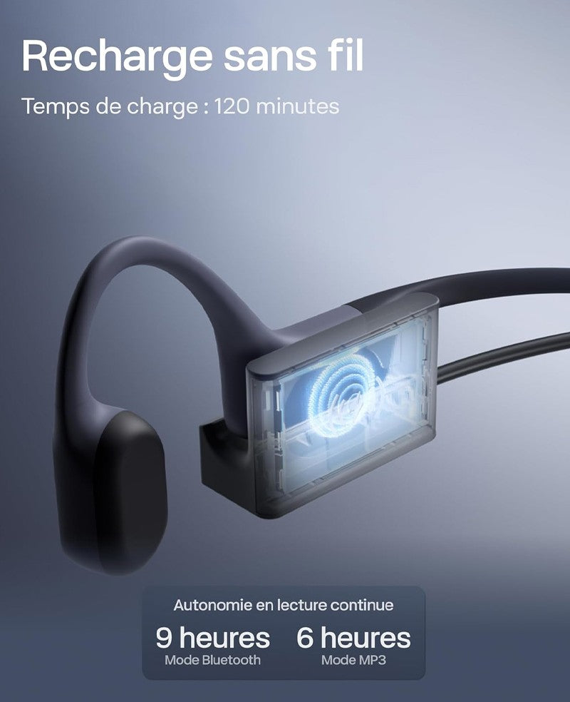 Casque de natation à conduction osseuse Shokz OpenSwim Pro gris - vue 8